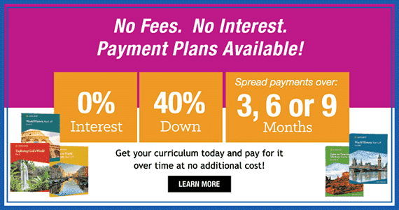 No Fees. No Interest. Payment Plans Available!