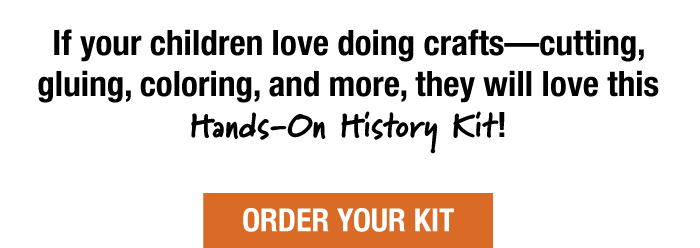 If your children love doing crafts-cutting, gluing, coloring, and more, they will love this Hands-On History Kit!