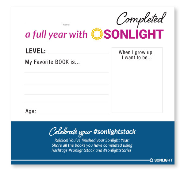 I finished a year of Sonlight!