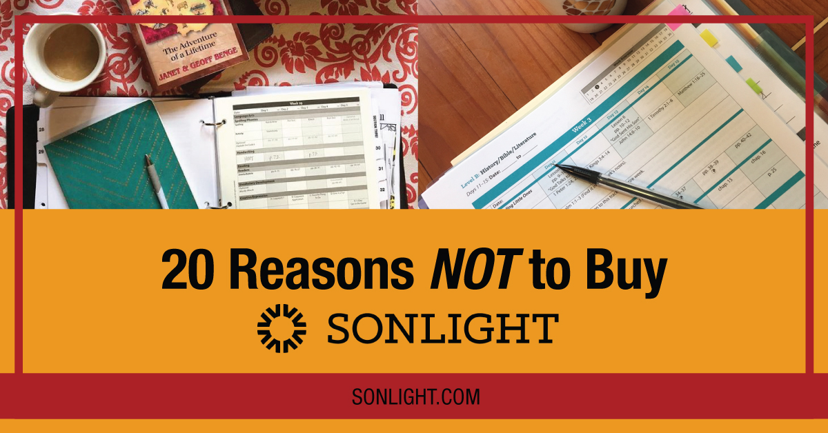 20 Reasons Not To Buy Sonlight - 